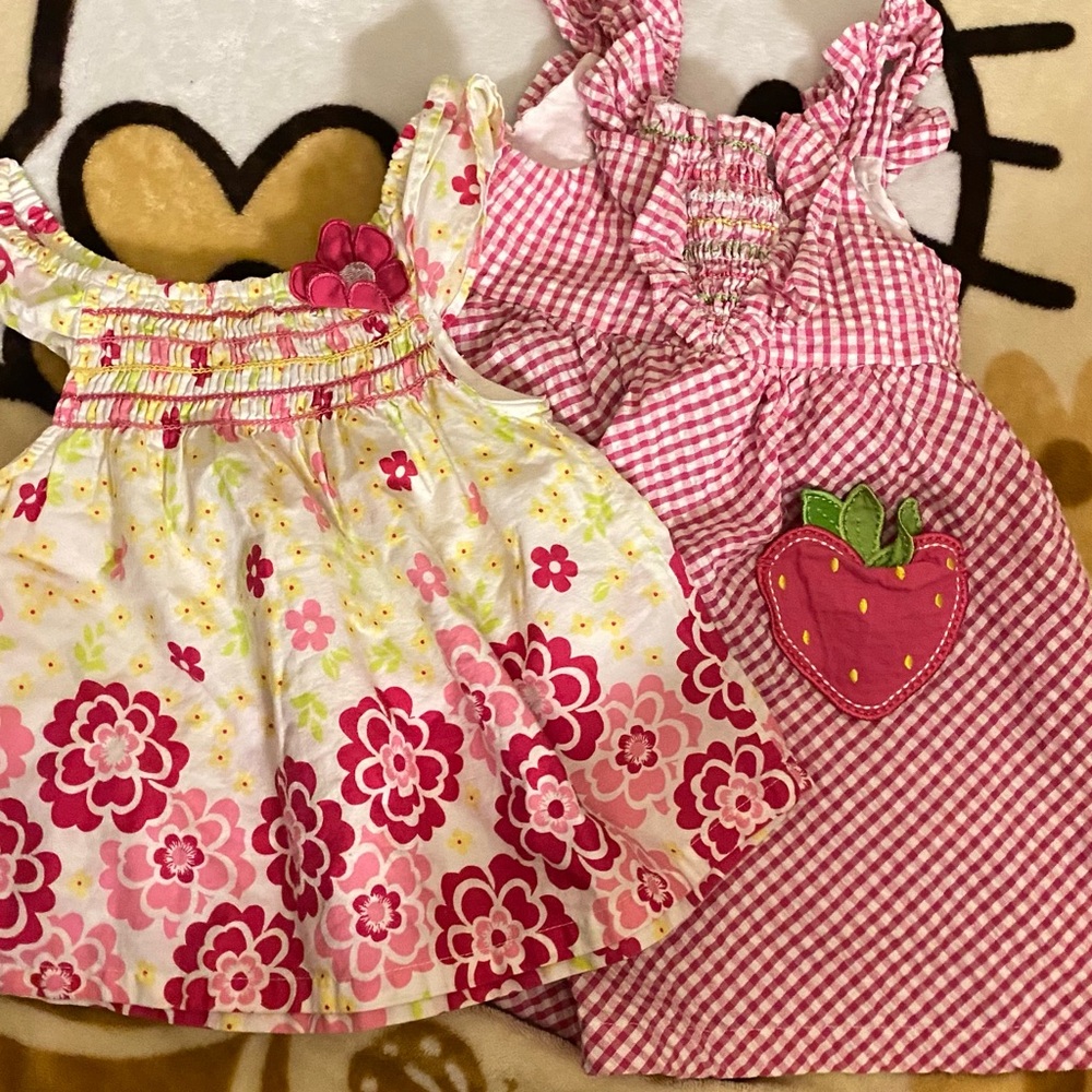 Floral and Gingham Baby Dresses